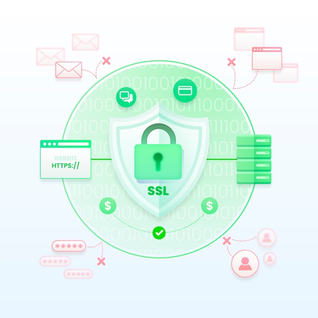 Free Vector gradient ssl illustration