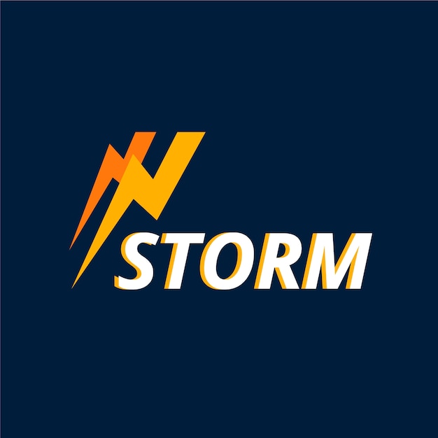 Gradient storm logo template