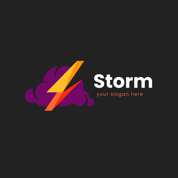 Free Vector gradient storm logo template