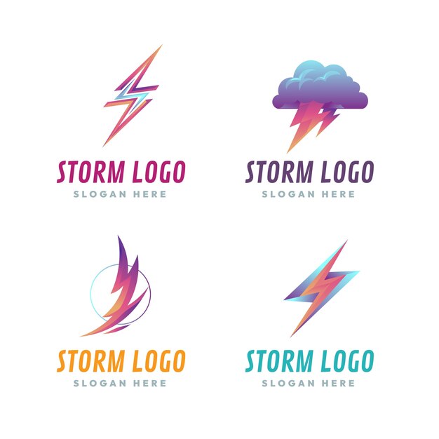 Gradient storm logo template