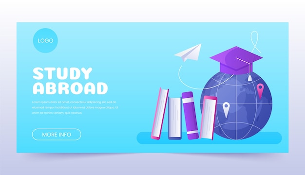 Gradient study abroad landing page