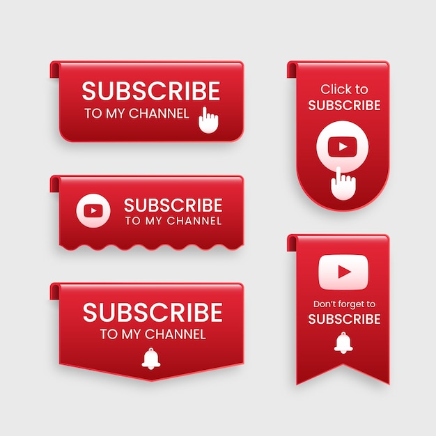 Gradient subscribe button set