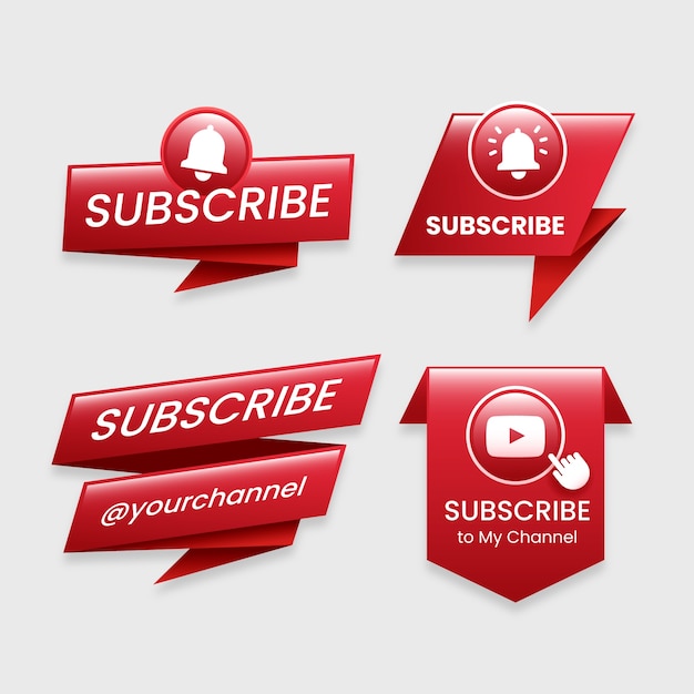 Gradient subscribe button set