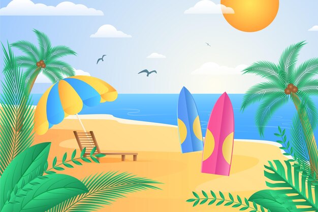 Gradient summer background for videocalls