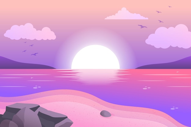 Free Vector gradient summer background for videocalls