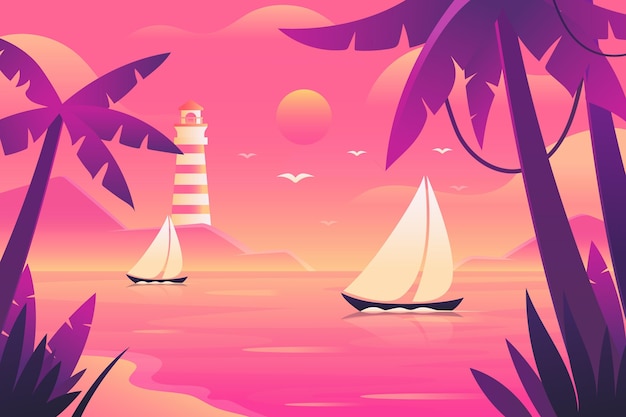 Free Vector gradient summer background for videocalls