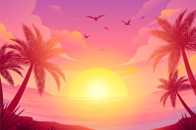 Gradient summer background for videocalls