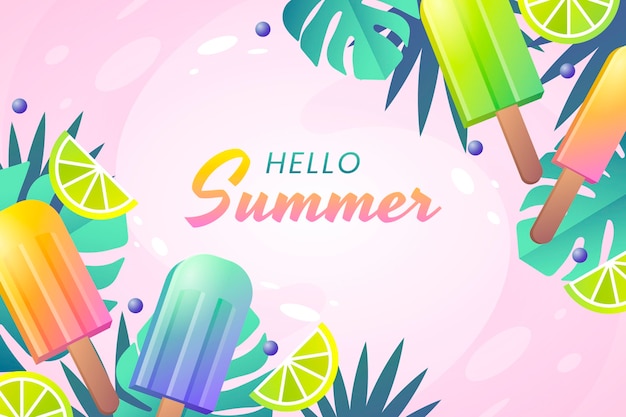 Gradient summer background for videocalls