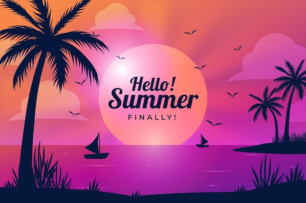 Free Vector gradient summer background