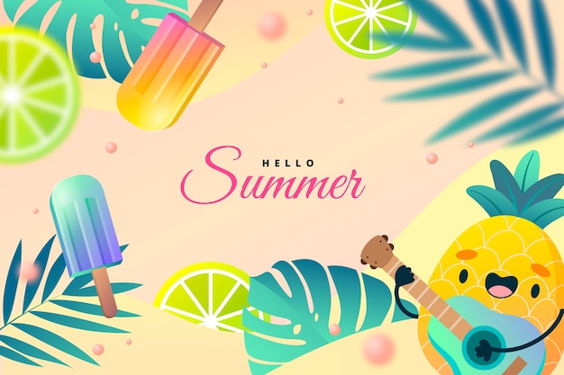 Free Vector gradient summer background