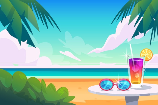 Gradient summer illustration