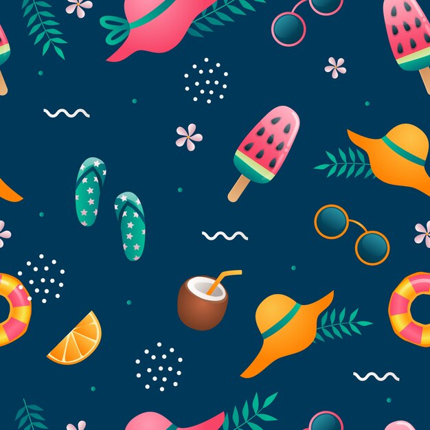 Gradient summer pattern design