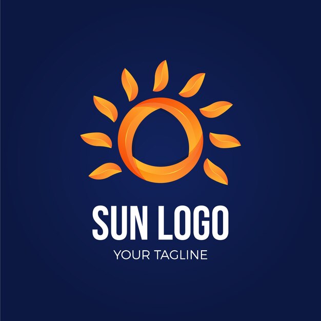 Gradient sun logo template