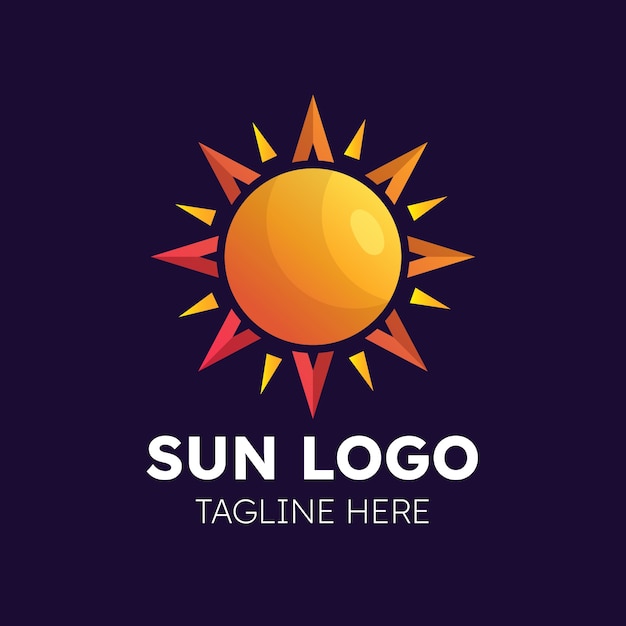 Gradient sun logo