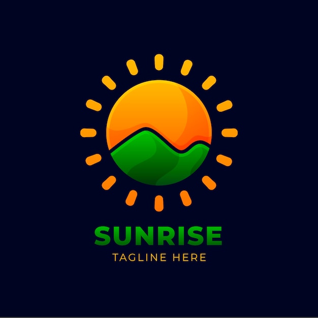 Gradient sunrise logo template