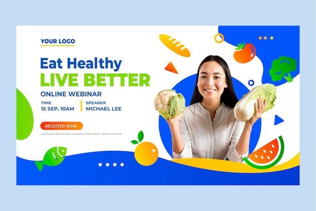 Gradient supermarket webinar template