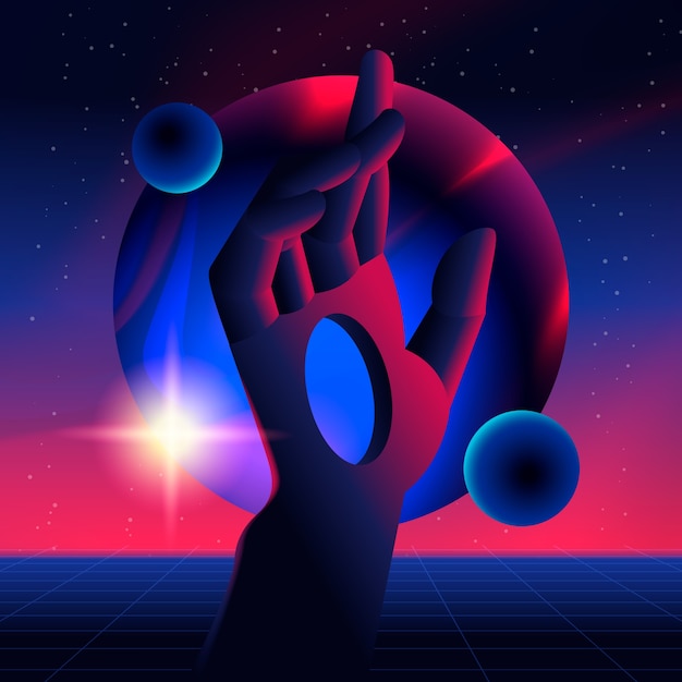 Free Vector gradient surrealist galaxy illustration