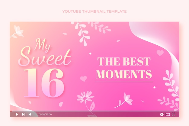 Gradient sweet 16 template