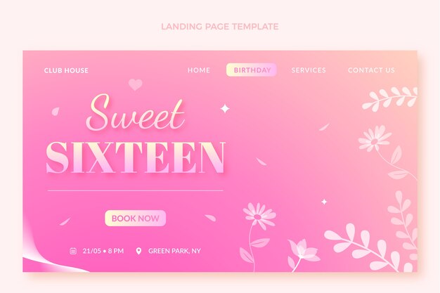 Gradient sweet 16 template