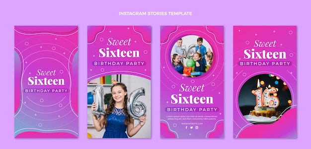 Gradient sweet 16 template