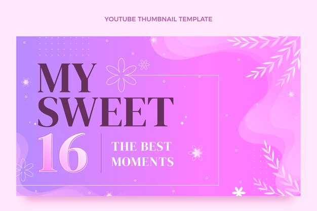 Gradient sweet 16 youtube thumbnail