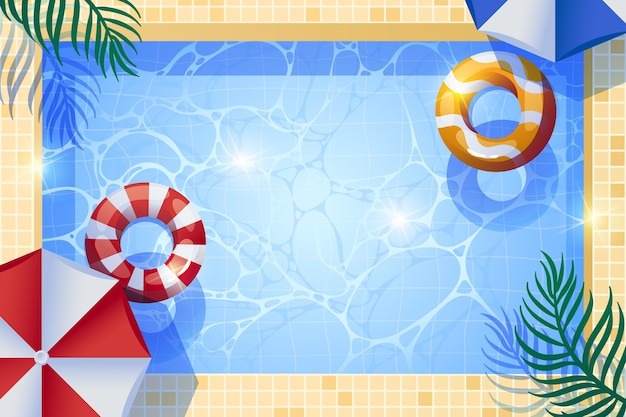 Gradient swimming pool background