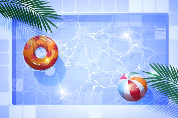 Gradient swimming pool background