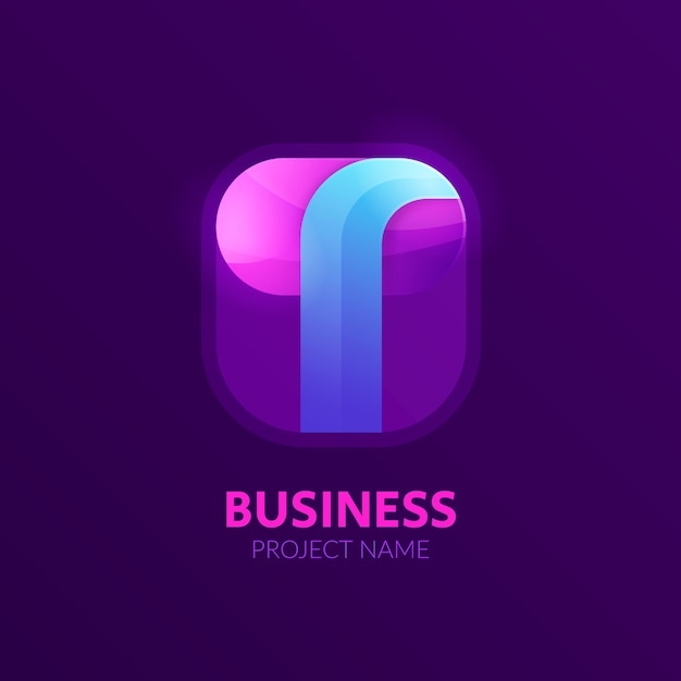 Free Vector gradient t letter logo