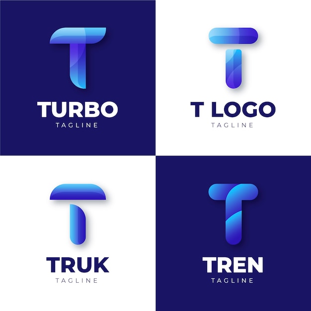 Free Vector gradient t logo template