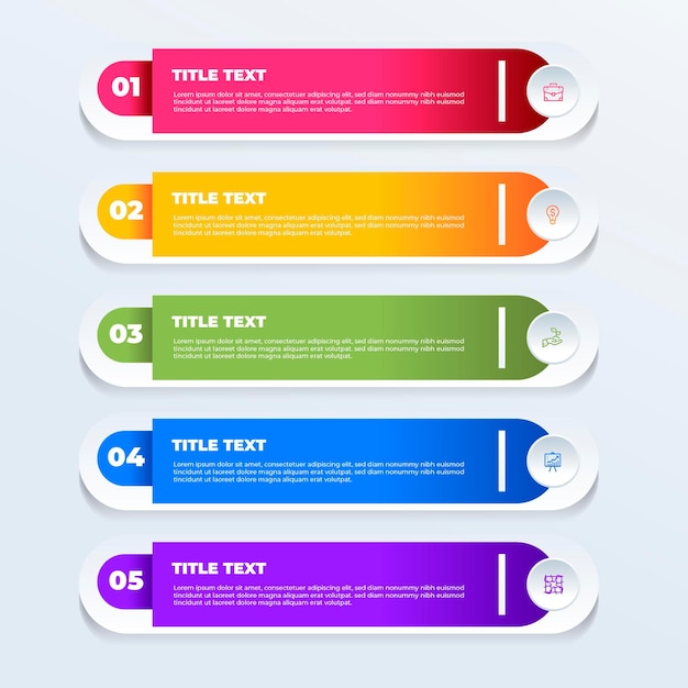 Free Vector gradient table of contents infographic