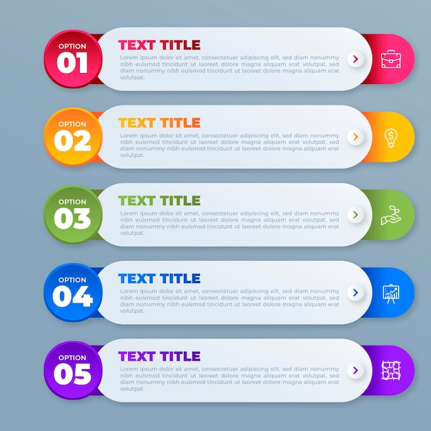 Free Vector gradient table of contents infographic