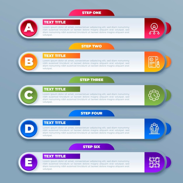 Free Vector gradient table of contents infographic