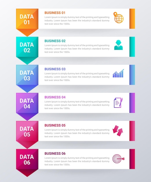 Free Vector gradient table of contents infographic