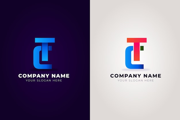 Gradient tc logo design