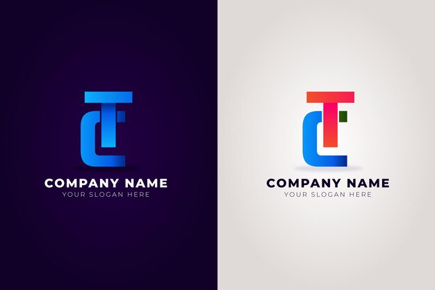 Gradient tc logo design