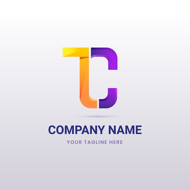 Gradient tc logo design