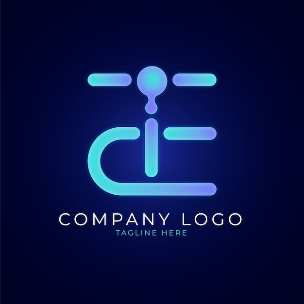 Gradient tc logo design