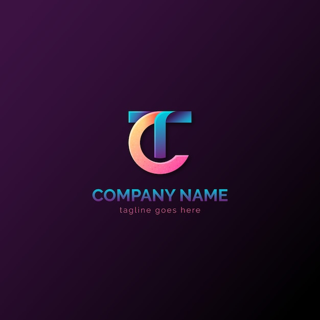 Gradient tc logo design