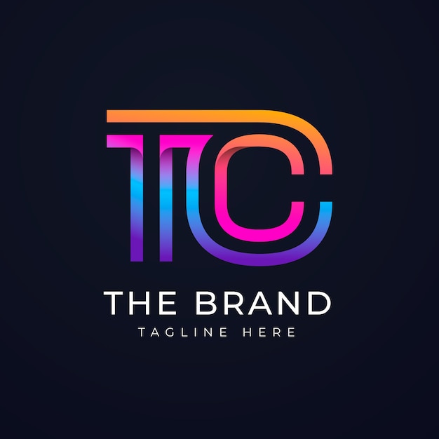 Gradient tc logo design