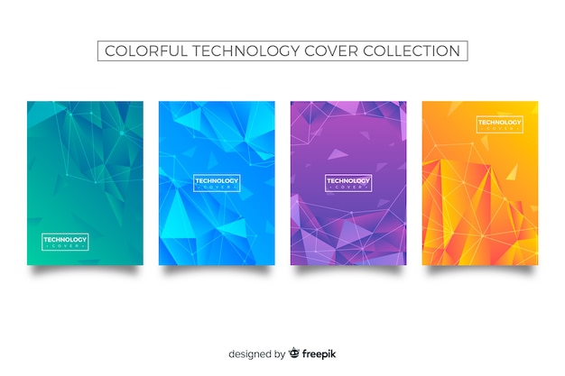 Gradient technology concept cover collection