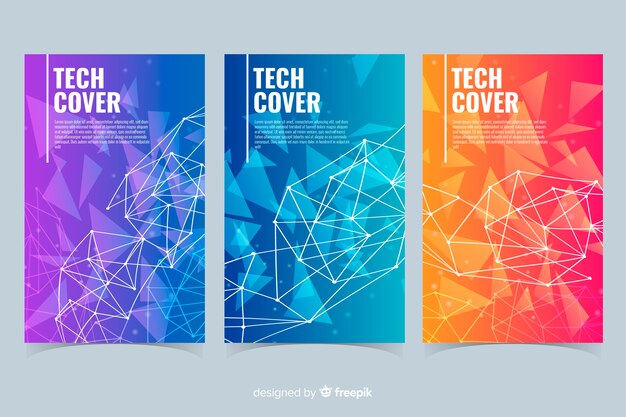 Gradient technology concept cover collection