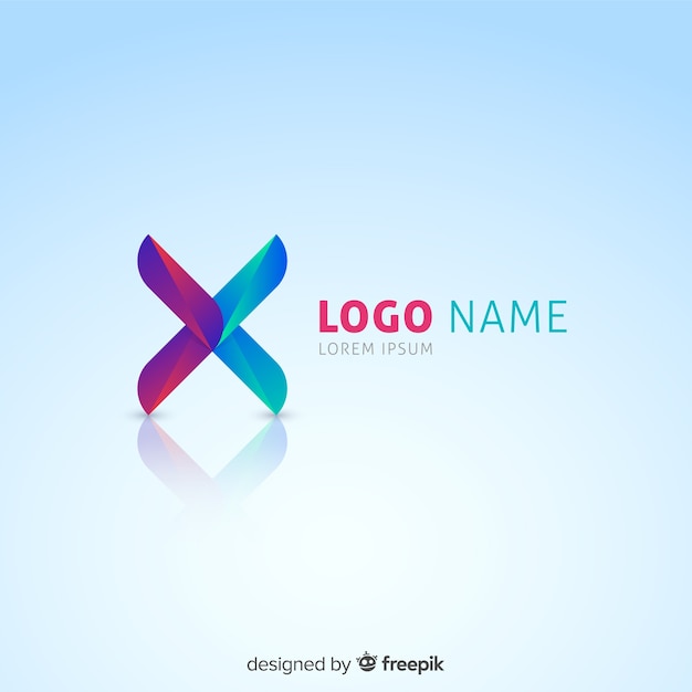 Free Vector gradient technology logo template for companies