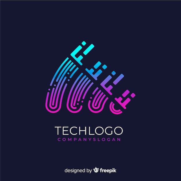 Free Vector gradient technology logo