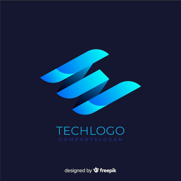 Free vector gradient technology logo