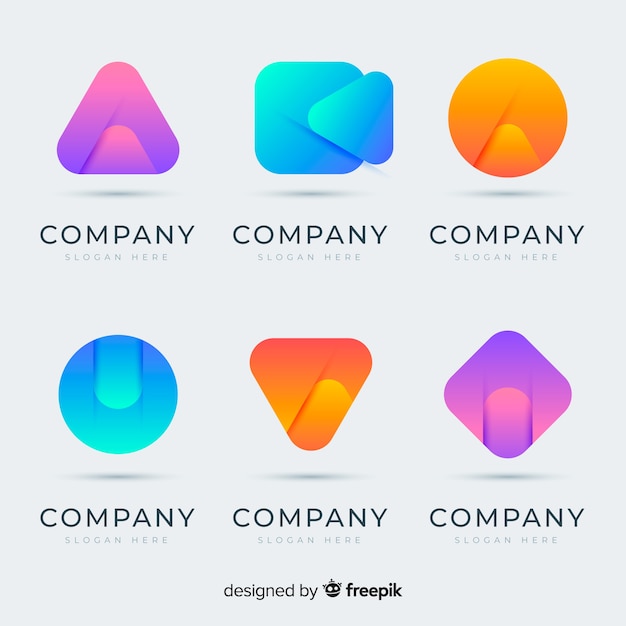 Free vector gradient technology logo