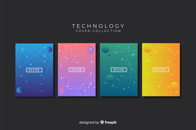 Gradient technology style cover collection