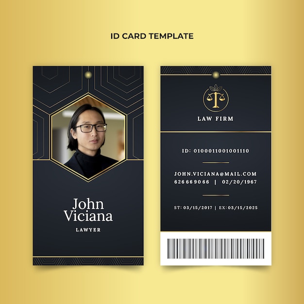 Gradient texture law firm id card