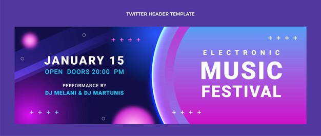 Gradient texture music festival twitter header