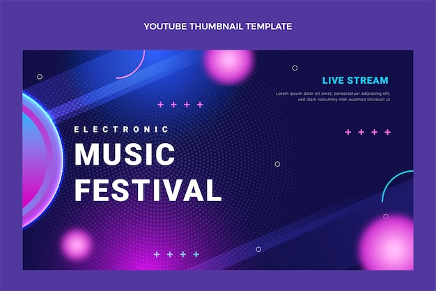 Gradient texture music festival youtube thumbnail