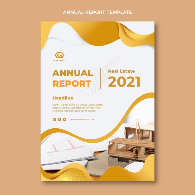 Gradient texture real estate annual report